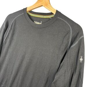 Smartwool Merino 250 Base Layer Crew Mens Size XL Black Long Sleeve Thermal Top